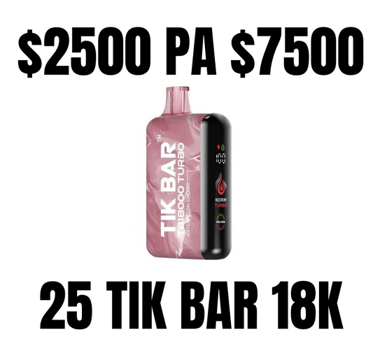 $2,500 PA $7.500 25 TIK BAR 18K ENVIO GRATIS