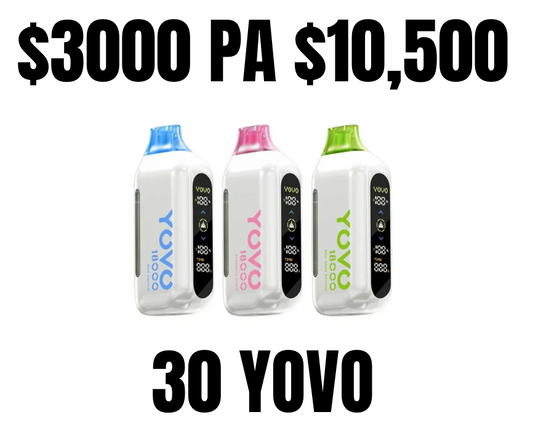 $3,000 PA $10,500  30 YOVO 18K ENVIO GRATIS